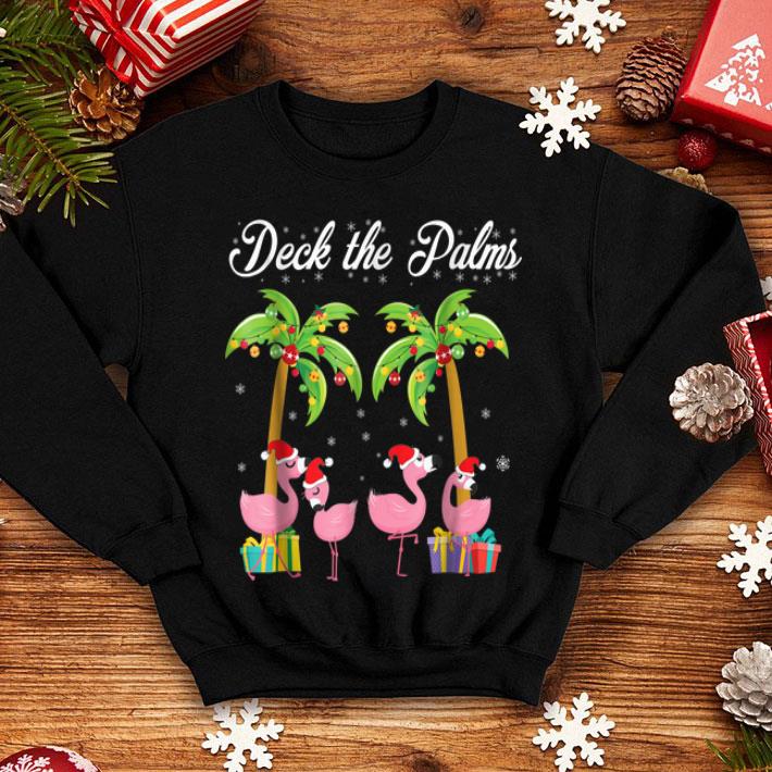 Awesome Deck The Palms Merry Flamingo Christmas sweater 4 - Awesome Deck The Palms Merry Flamingo Christmas sweater