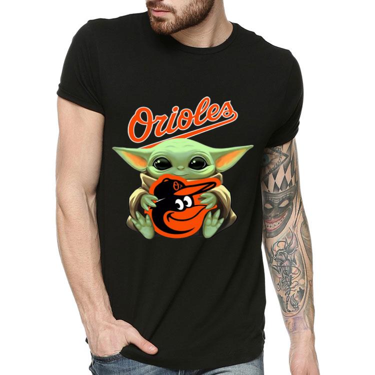 Baby Yoda Hug Baltimore Orioles MLB shirt 4 - Baby Yoda Hug Baltimore Orioles MLB shirt