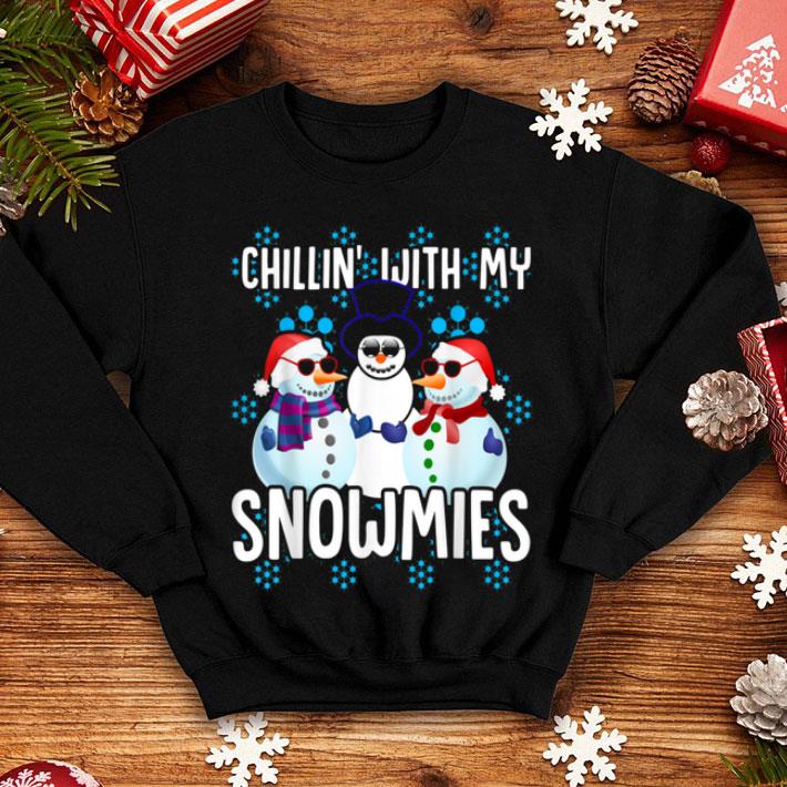 Beautiful Funny Chillin With My Snowmies Christmas Snowman Tee sweater 4 - Beautiful Funny Chillin With My Snowmies Christmas Snowman Tee sweater