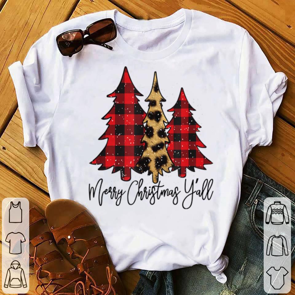 Beautiful Merry Christmas Ya ll Buffalo Plaid Leopard Christmas Tree sweater 4 - Beautiful Merry Christmas Ya'll Buffalo Plaid Leopard Christmas Tree sweater