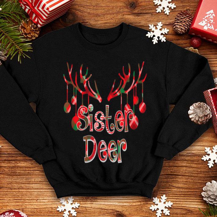 Beautiful Red Plaid Sister Reindeer Deer Buffalo Xmas Pajama sweater 4 - Beautiful Red Plaid Sister Reindeer Deer Buffalo Xmas Pajama sweater
