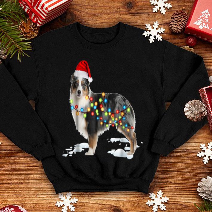 Beautiful Santa Australian Shepherd Christmas Lights Xmas Gift sweater 4 - Beautiful Santa Australian Shepherd Christmas Lights Xmas Gift sweater