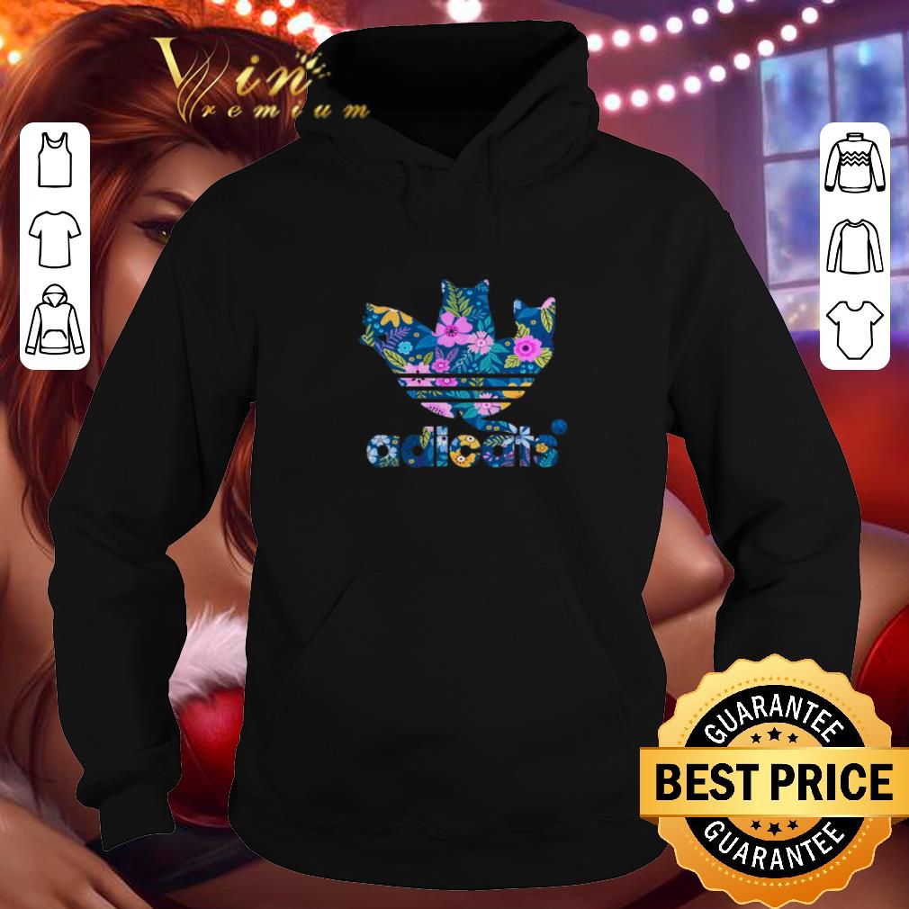 Best adicats flowers adidas floral cat shirt 4 - Best adicats flowers adidas floral cat shirt
