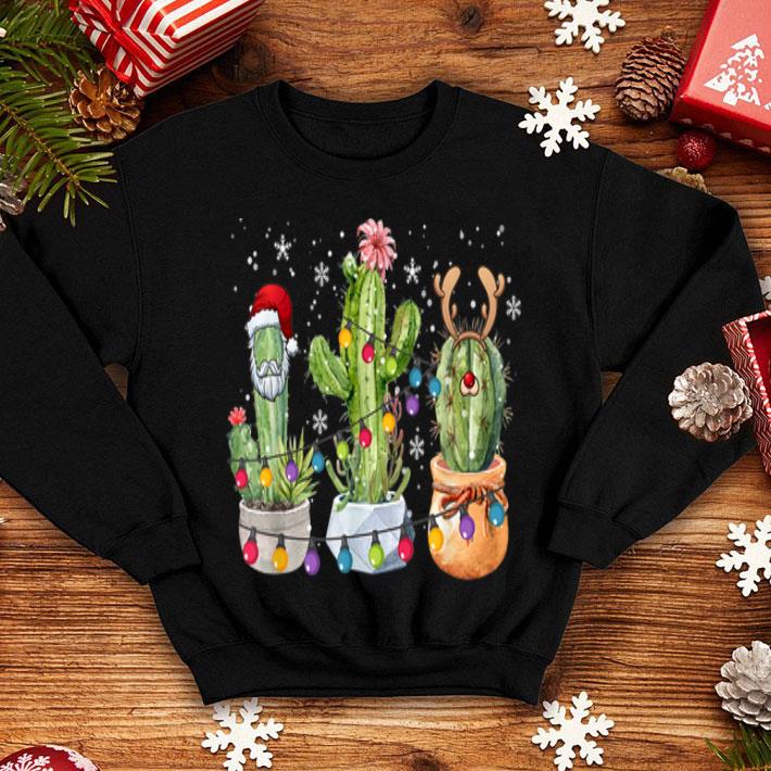 Cactus Christmas Light Cute Cactus Santa Hat Plant Lover sweater 4 - Cactus Christmas Light Cute Cactus Santa Hat Plant Lover sweater