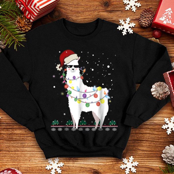 Christmas Llama Santa Hat Ugly Xmas Tree Alpaca Shirt sweater 4 - Christmas Llama Santa Hat Ugly Xmas Tree Alpaca Shirt sweater
