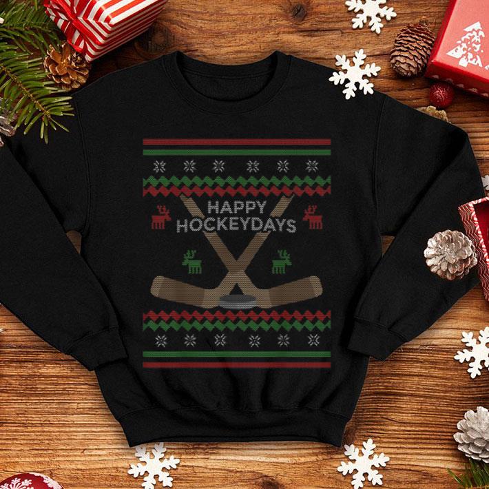 Happy Hockeydays Hockey Funny Hockey Player Christmas Gift sweater 4 - Happy Hockeydays Hockey Funny Hockey Player Christmas Gift sweater