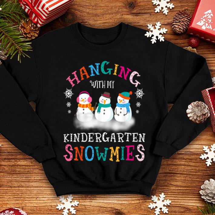 Original Hanging With My Kindergarten Snowmies tee Teacher Christmas sweater 4 - Original Hanging With My Kindergarten Snowmies tee Teacher Christmas sweater