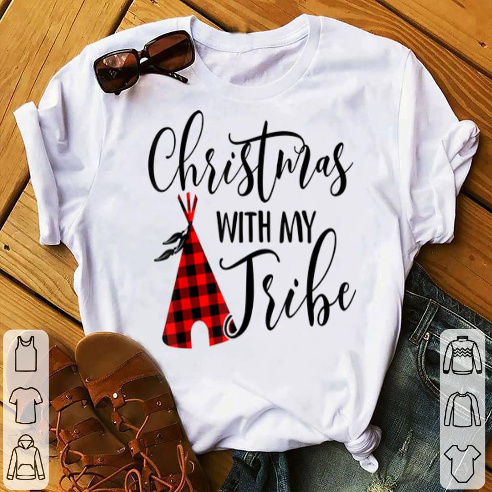 Premium Christmas With My Tribe Xmas Glamping Buffalo Plaid Tent Top sweater 4 - Premium Christmas With My Tribe Xmas Glamping Buffalo Plaid Tent Top sweater