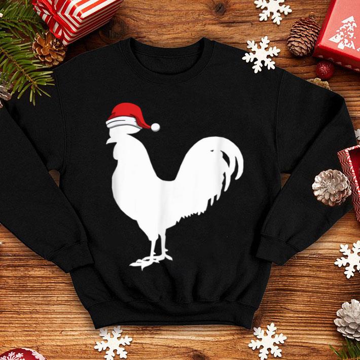 Premium Rooster in Santa Hat Christmas Pajama sweater 4 - Premium Rooster in Santa Hat Christmas Pajama sweater