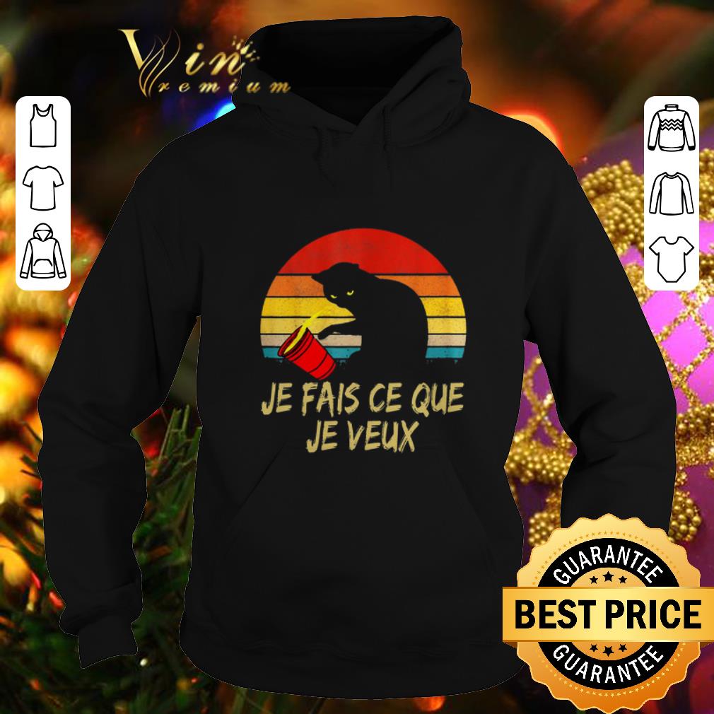 Pretty Black Cat Je Fais Ce Que Je Veux Vintage shirt 4 - Pretty Black Cat Je Fais Ce Que Je Veux Vintage shirt