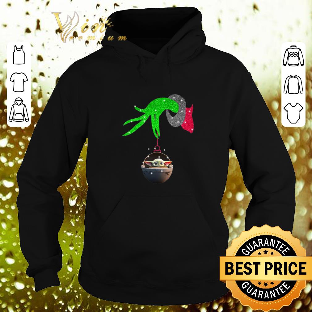 Pretty Grinch hand holding Baby Yoda Christmas shirt 4 - Pretty Grinch hand holding Baby Yoda Christmas shirt