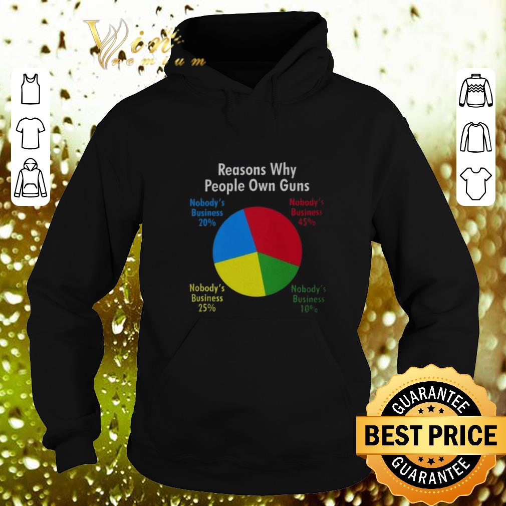 Pretty Reasons why people own guns nobody s business shirt 4 - Pretty Reasons why people own guns nobody's business shirt