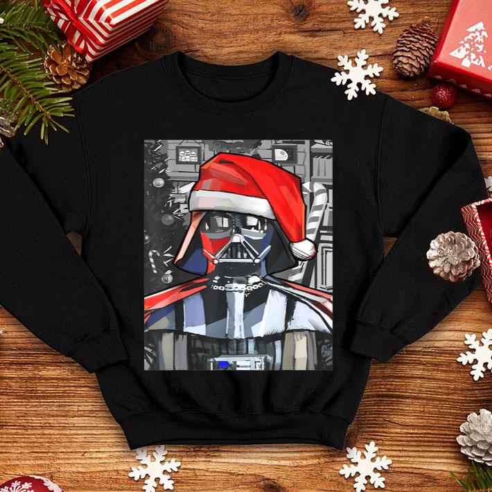 Pretty Star Wars Darth Vader Santa Hat Christmas Painting Poster sweater 4 - Pretty Star Wars Darth Vader Santa Hat Christmas Painting Poster sweater