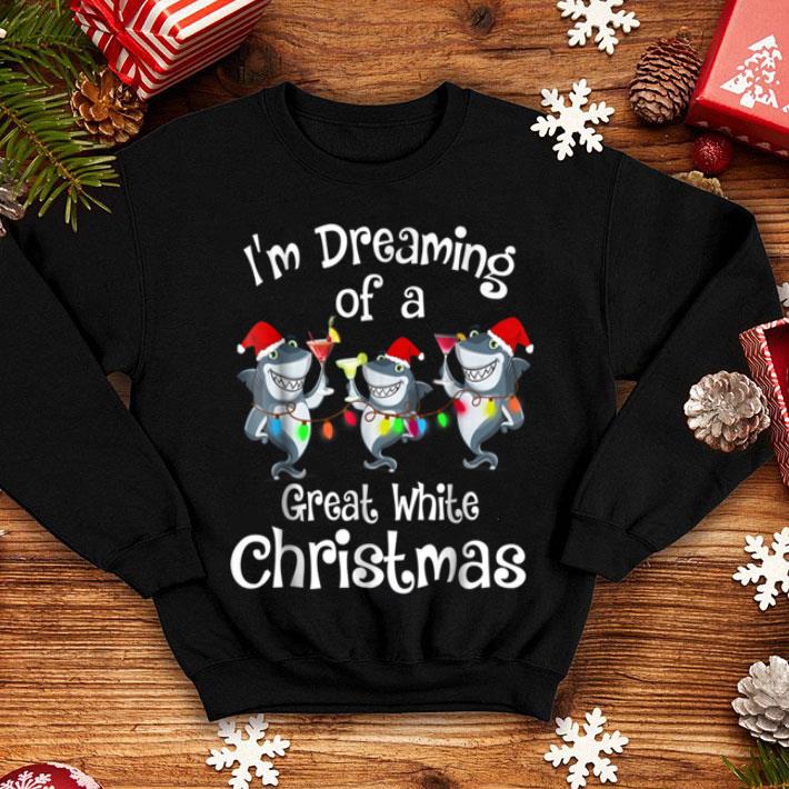 Top I m Dreaming Of A Great White Christmas Funny Shark sweater 4 - Top I'm Dreaming Of A Great White Christmas Funny Shark sweater