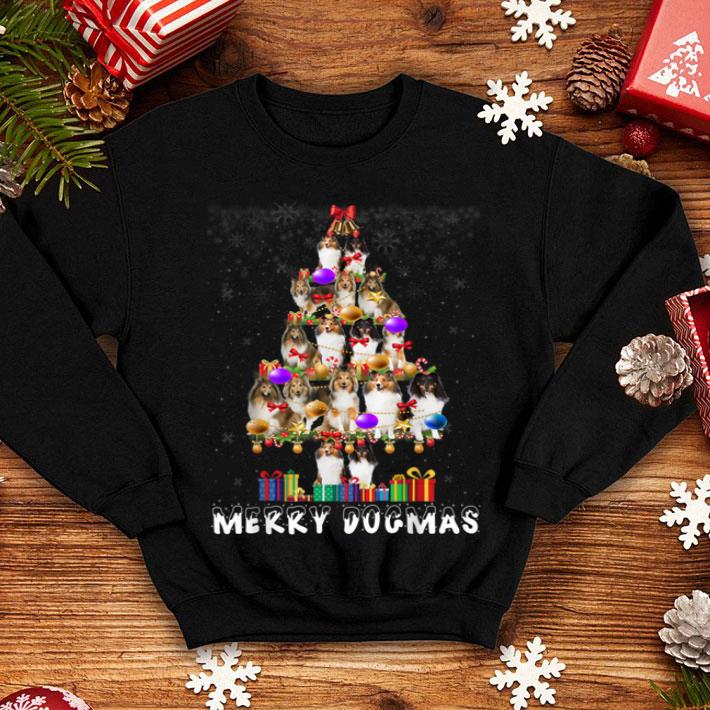 Top Merry Dogmas Shetland Sheepdog dog Christmas decor Xmas tree sweater 4 - Top Merry Dogmas Shetland Sheepdog dog Christmas decor Xmas tree sweater