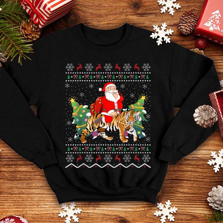 Top Tiger Lover Gift Ugly Santa Riding Tiger Christmas sweater 4 - Top Tiger Lover Gift Ugly Santa Riding Tiger Christmas sweater