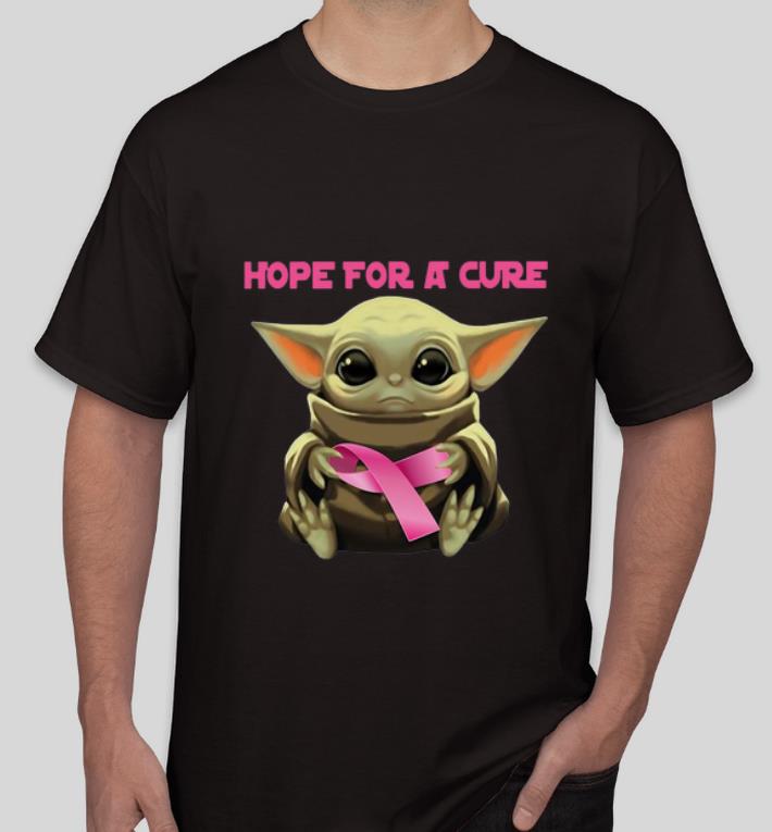 Pretty Star Wars Baby Yoda Hug Pink Ribbon Hope For A Cure shirt 4 - Pretty Star Wars Baby Yoda Hug Pink Ribbon Hope For A Cure shirt