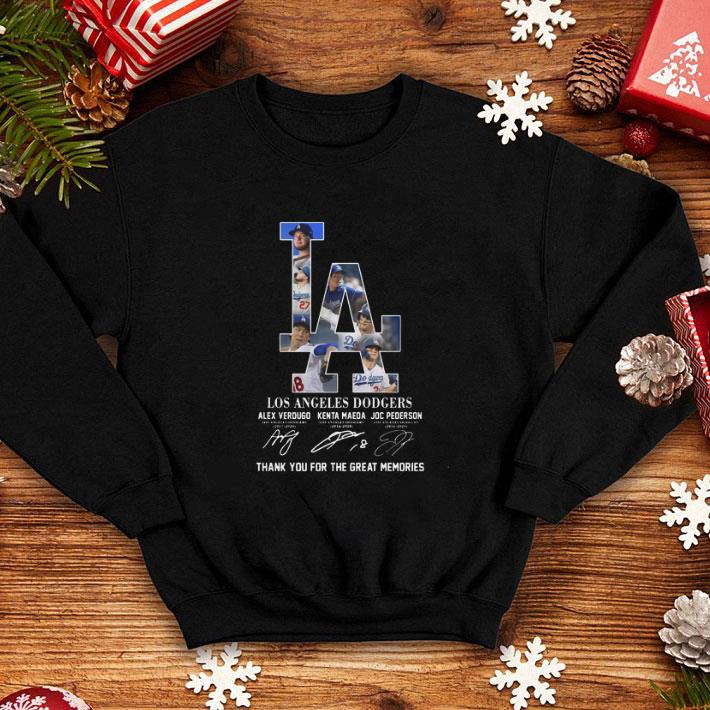 Awesome Los Angeles Dodgers signatures thank you for the great memories shirt 4 - Awesome Los Angeles Dodgers signatures thank you for the great memories shirt