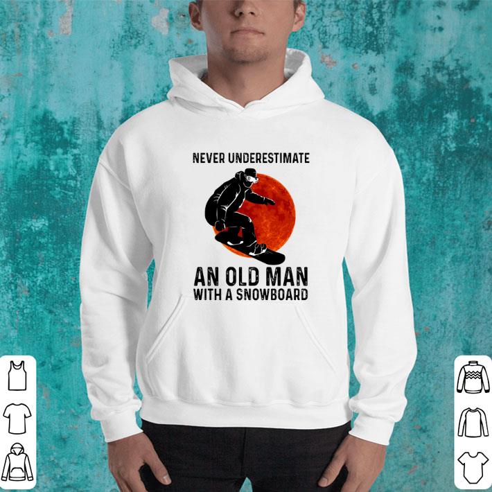 Awesome Never underestimate an old man with a Snowboarding sunset shirt 4 - Awesome Never underestimate an old man with a Snowboarding sunset shirt