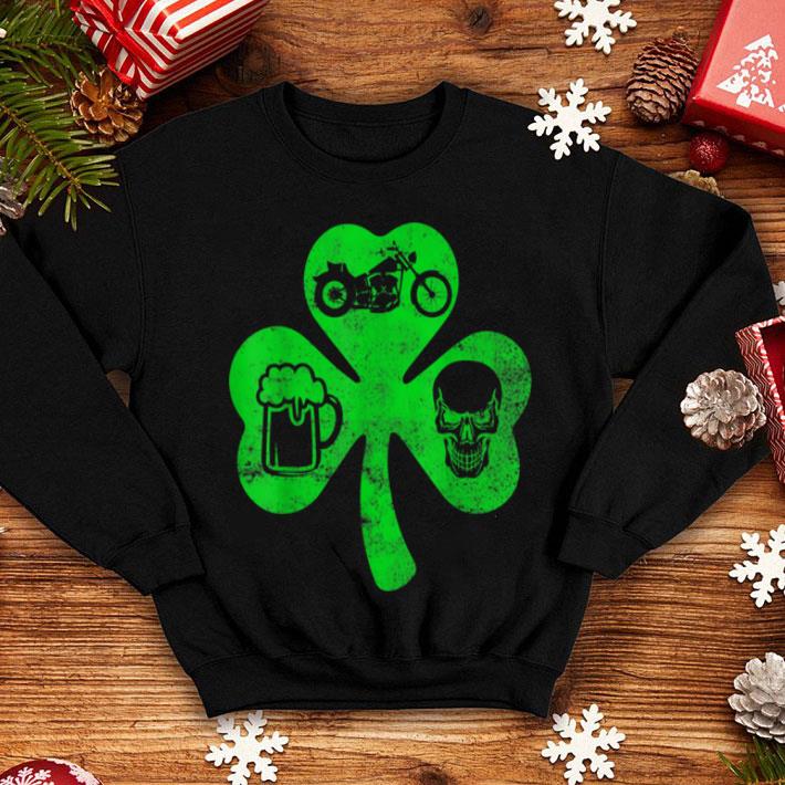 Official Motorcycle St Patricks Day Lucky Biker Beer Skull Gift shirt 4 - Official Motorcycle St Patricks Day Lucky Biker Beer Skull Gift shirt