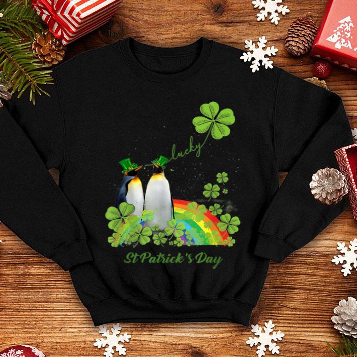 Original Lucky Penguin Shamrock St Patrick s Day shirt 4 - Original Lucky Penguin Shamrock St Patrick's Day shirt