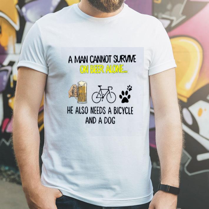 A Man Cannot Survive On Beer Alone He Also Needs Cycling And A Dog shirt 4 - A Man Cannot Survive On Beer Alone He Also Needs Cycling And A Dog shirt