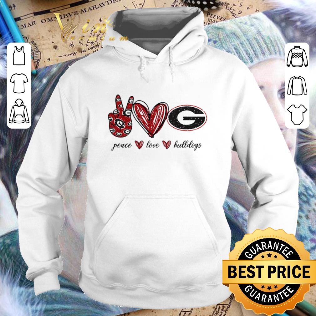 Awesome Peace Love Georgia Bulldogs logo shirt 4 4 - Awesome Peace Love Georgia Bulldogs logo shirt