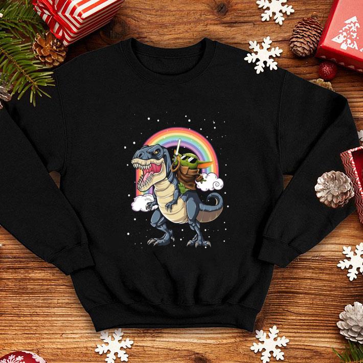 Baby Yoda Ride The Dinosaur Rainbow LGBT shirt 4 - Baby Yoda Ride The Dinosaur Rainbow LGBT shirt