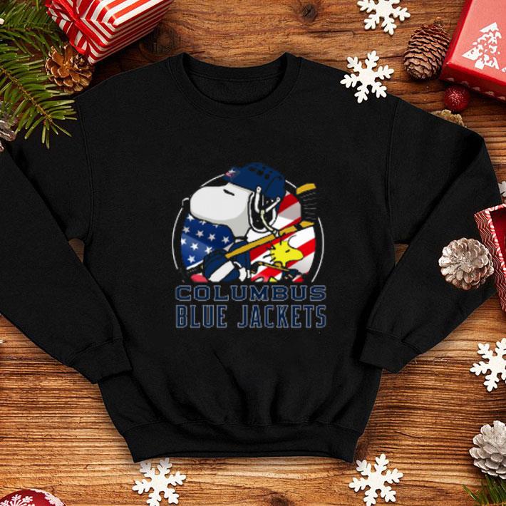 Columbus Blue Jackets Snoopy And Woodstock NHL Women s shirt 4 2 - Columbus Blue Jackets Snoopy And Woodstock NHL Women's shirt