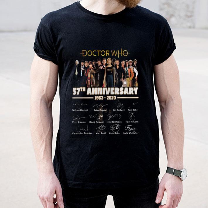 Doctor Who 57th anniversary 1963 2020 Characters signatures shirt 4 2 - Doctor Who 57th anniversary 1963 2020 Characters signatures shirt