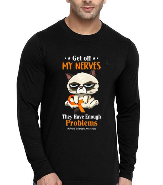 Get Off My Nerves Multiple Sclerosis Awareness Grumpy Cat shirt 4 - Get Off My Nerves Multiple Sclerosis Awareness Grumpy Cat shirt