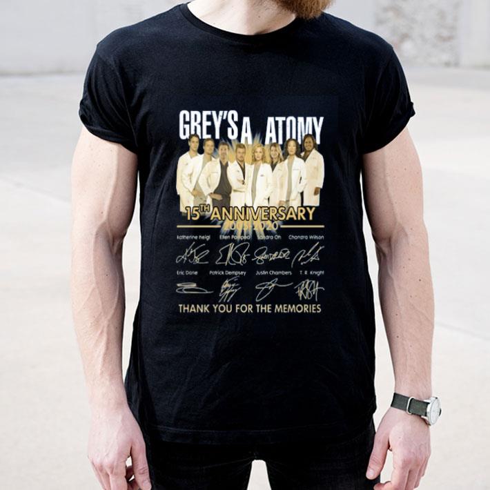 Grey s Anatomy 15th Anniversary 2005 2020 Thank You For The Memories shirt 4 1 - Grey’s Anatomy 15th Anniversary 2005 2020 Thank You For The Memories shirt