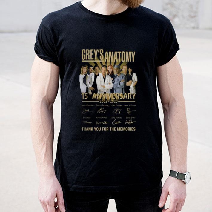 Greys Anatomy 15th Anniversary 2005 2020 Thank You For The Memories shirt 4 - Greys Anatomy 15th Anniversary 2005 2020 Thank You For The Memories shirt