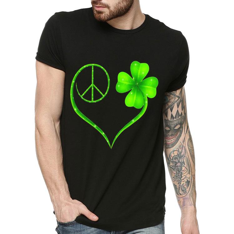 Hippie peace sign St Patrick s day shirt 4 - Hippie peace sign St. Patrick's day shirt