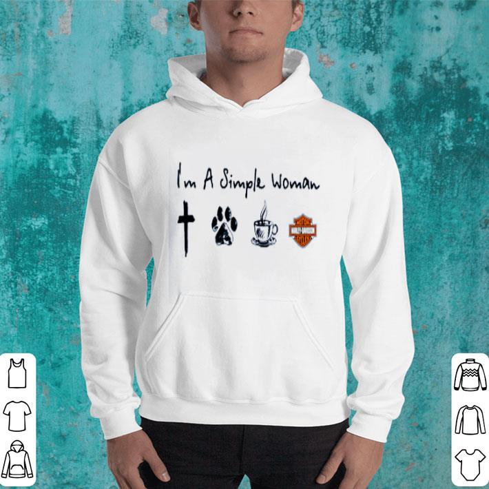 I m a simple woman I love Jesus Dog Coffee and Harley Davidson shirt 4 - I’m a simple woman I love Jesus Dog Coffee and Harley Davidson shirt