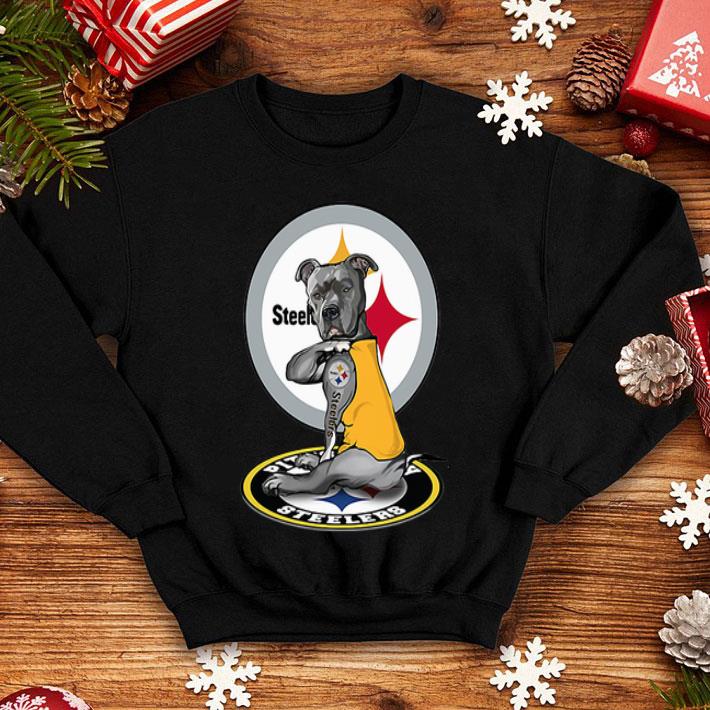 Pittsburgh Steelers Black Pitbull Tattoo shirt 4 - Pittsburgh Steelers Black Pitbull Tattoo shirt