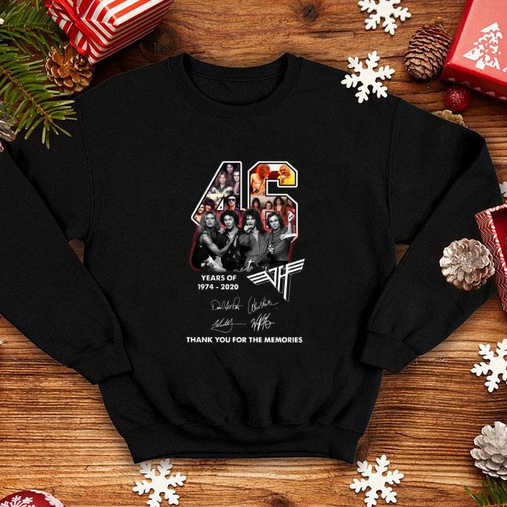 Pretty 46 Years Of 1974 2020 Van Halen Rock band Signatures shirt 4 - Pretty 46 Years Of 1974-2020 Van Halen Rock band Signatures shirt