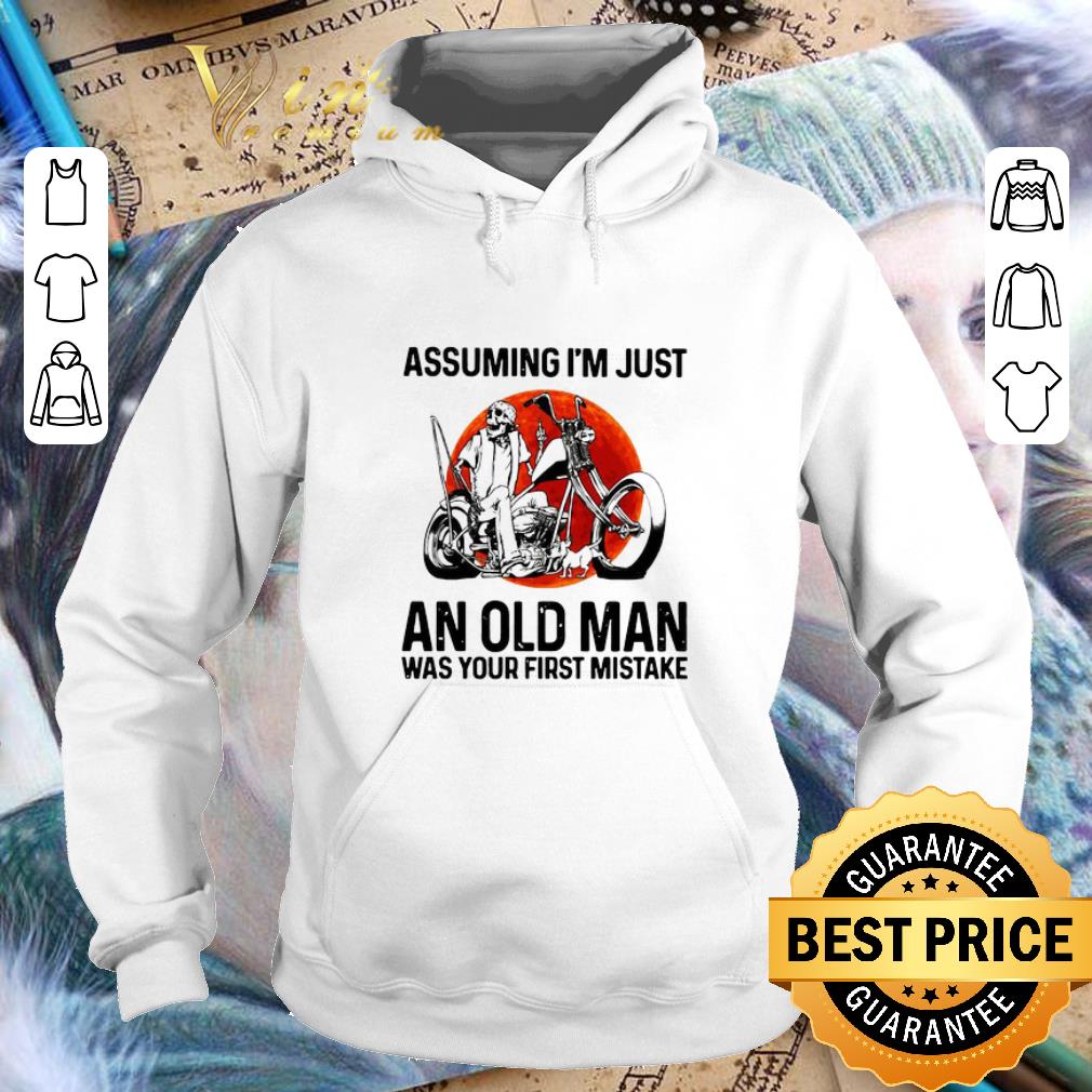 Pretty Skeleton bike assuming i m just an old man was your first mistake shirt 4 - Pretty Skeleton bike assuming i'm just an old man was your first mistake shirt