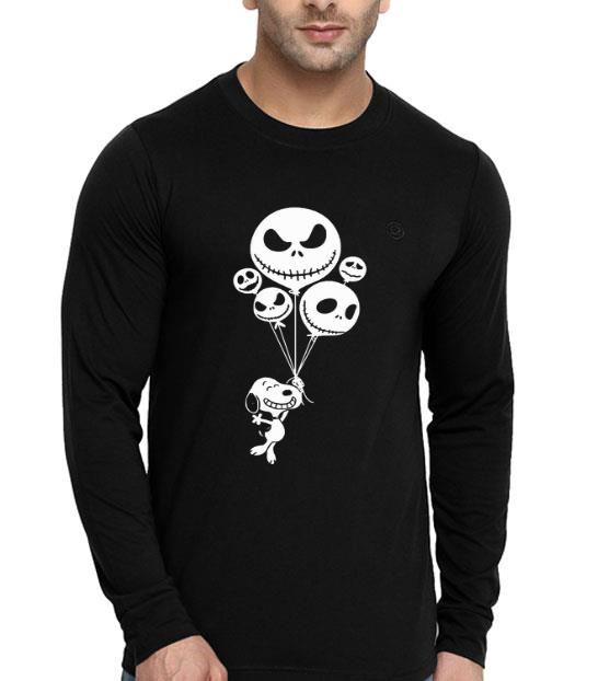 Snoopy Flying Up With Jack Skellington Balloons shirt 4 - Snoopy Flying Up With Jack Skellington Balloons shirt