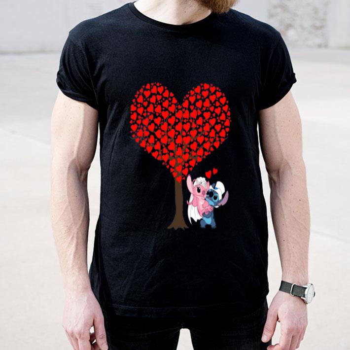 Stitch And Angel Love The Wedding Hearts Tree Disney shirt 4 - Stitch And Angel Love The Wedding Hearts Tree Disney shirt