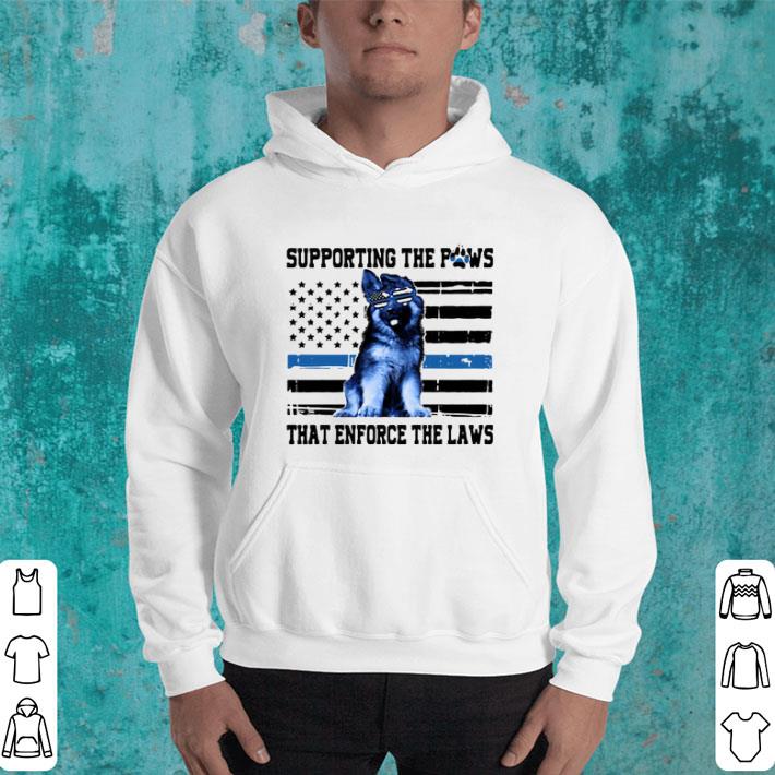 Supporting The Paws That Enforce The Laws America Flag shirt 4 - Supporting The Paws That Enforce The Laws America Flag shirt