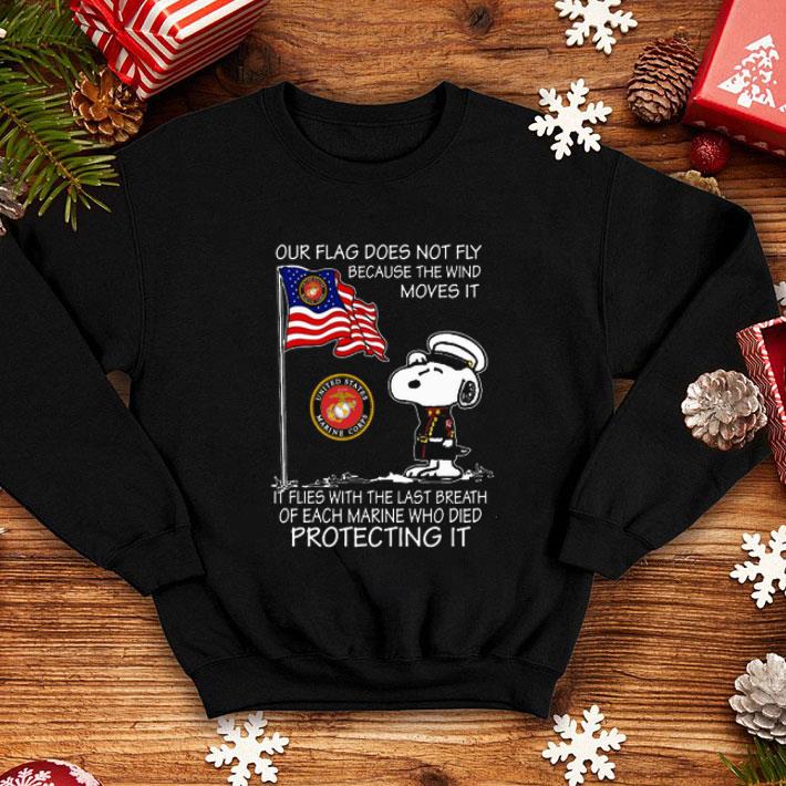 US Marine Corps Flag Does Not Fly Because Wind Moves It Snoopy shirt 4 - US Marine Corps Flag Does Not Fly Because Wind Moves It Snoopy shirt