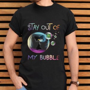 Top Black Cat Wear Mask Stay Out Of My Bubble Coronavirus shirt