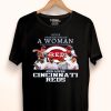 Hot Never Underestimate A Woman Who Understands Baseball And Loves Cincinnati Reds shirt
