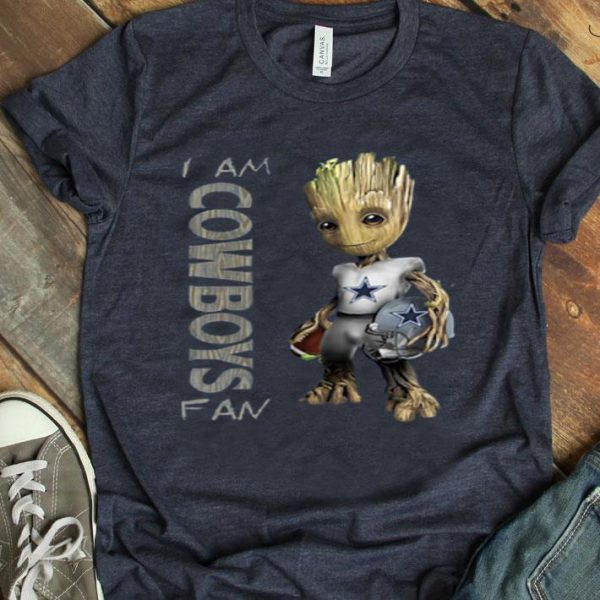 Top Baby Groot I Am Cowboys Fan shirt