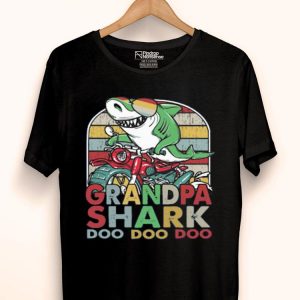 Hot Grandfather Shark Doo Doo Doo Biker Premium shirt