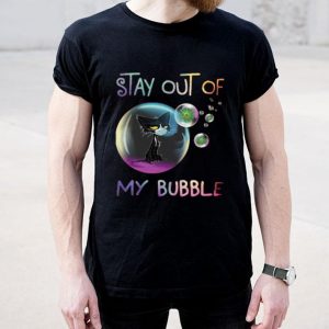 Top Black Cat Wear Mask Stay Out Of My Bubble Coronavirus shirt