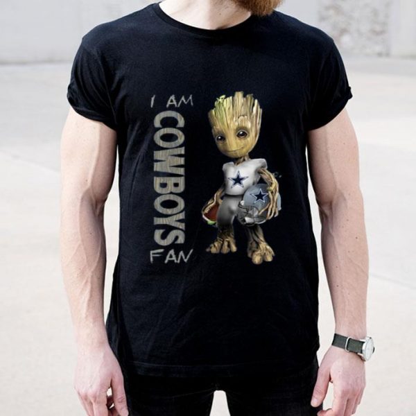 Top Baby Groot I Am Cowboys Fan shirt