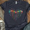 Top Guitar Watercolor Heart shirt