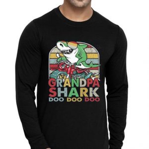 Hot Grandfather Shark Doo Doo Doo Biker Premium shirt